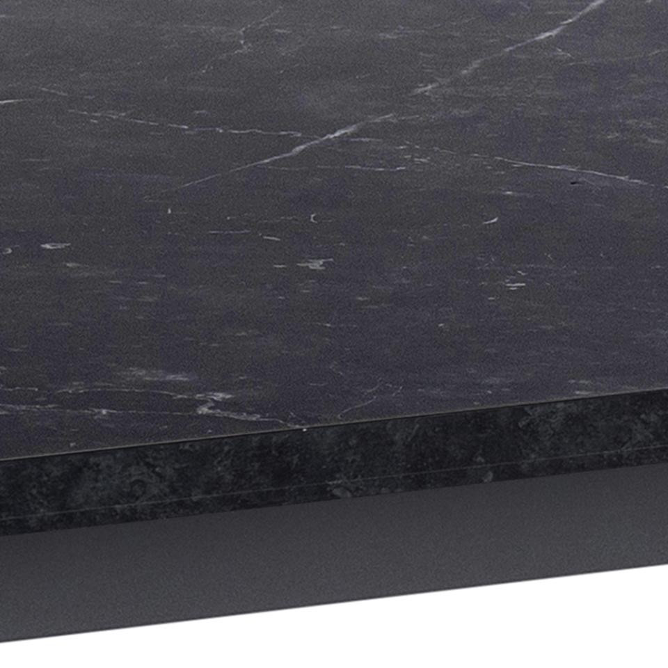 Tafel Amble 160x90 cm zwart met marmerprint
