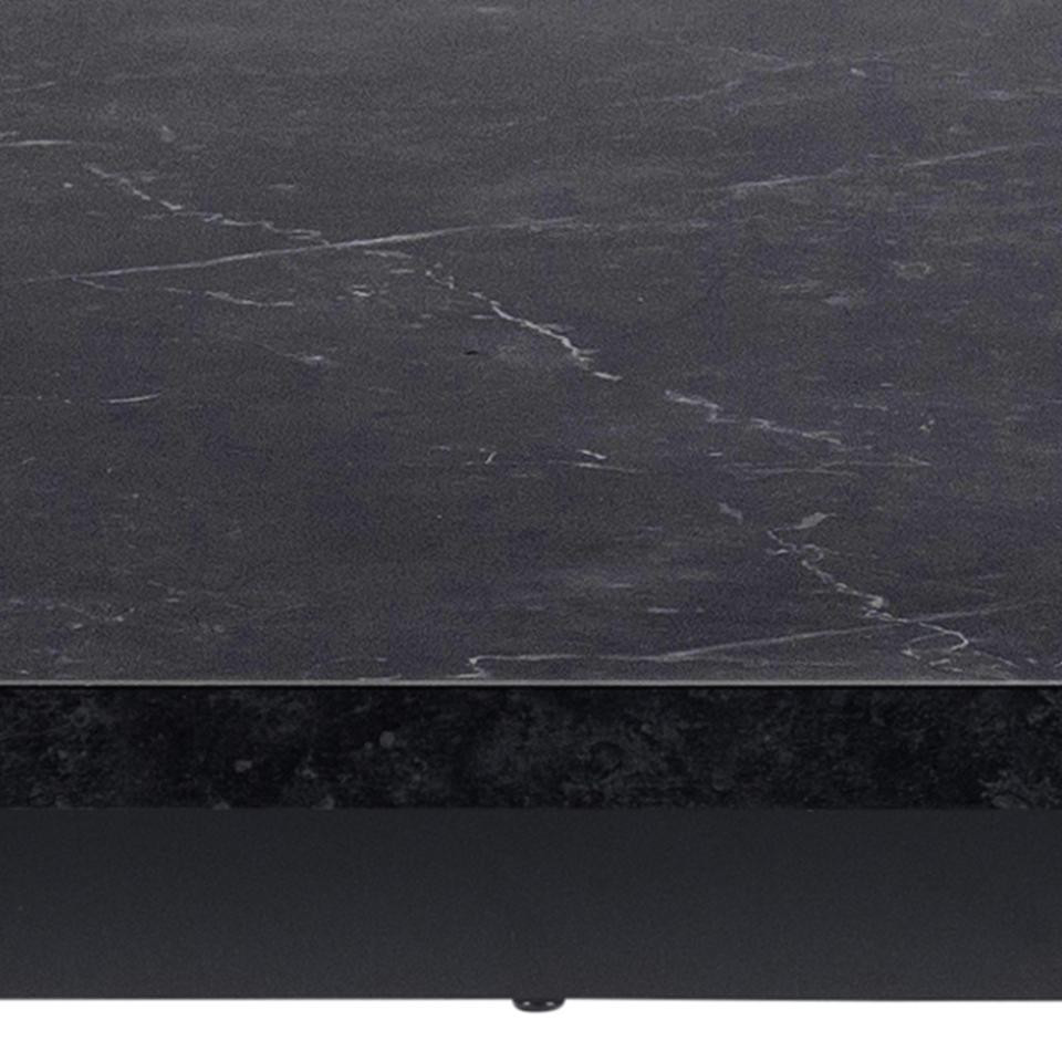Tafel Amble 160x90 cm zwart met marmerprint