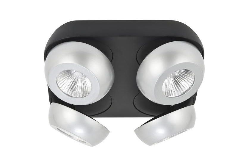Led Spot 18w 1800lm 2700k Alu/Zwart