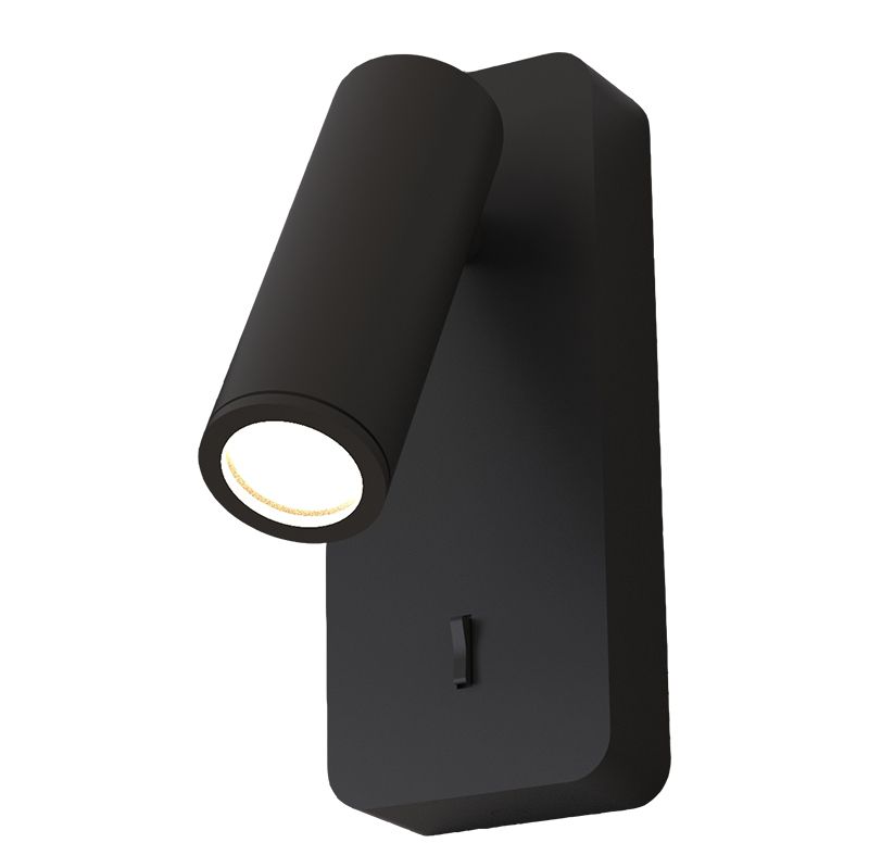 Spot miniGU10 zwart + schakelaar