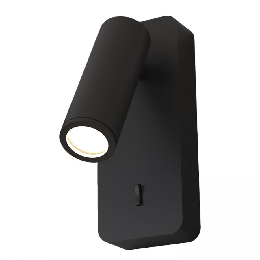 Spot miniGU10 zwart + schakelaar