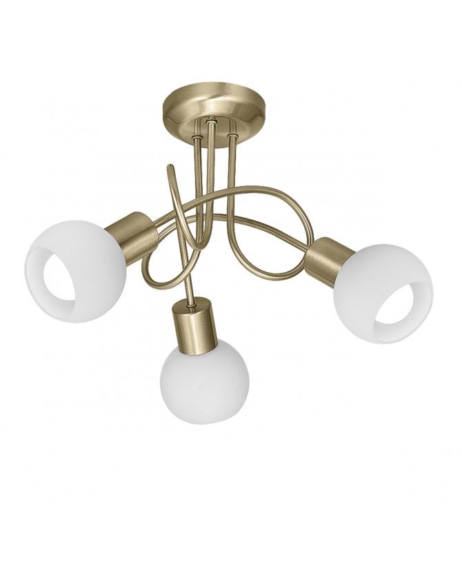 Plafondlamp 3xE14 brons