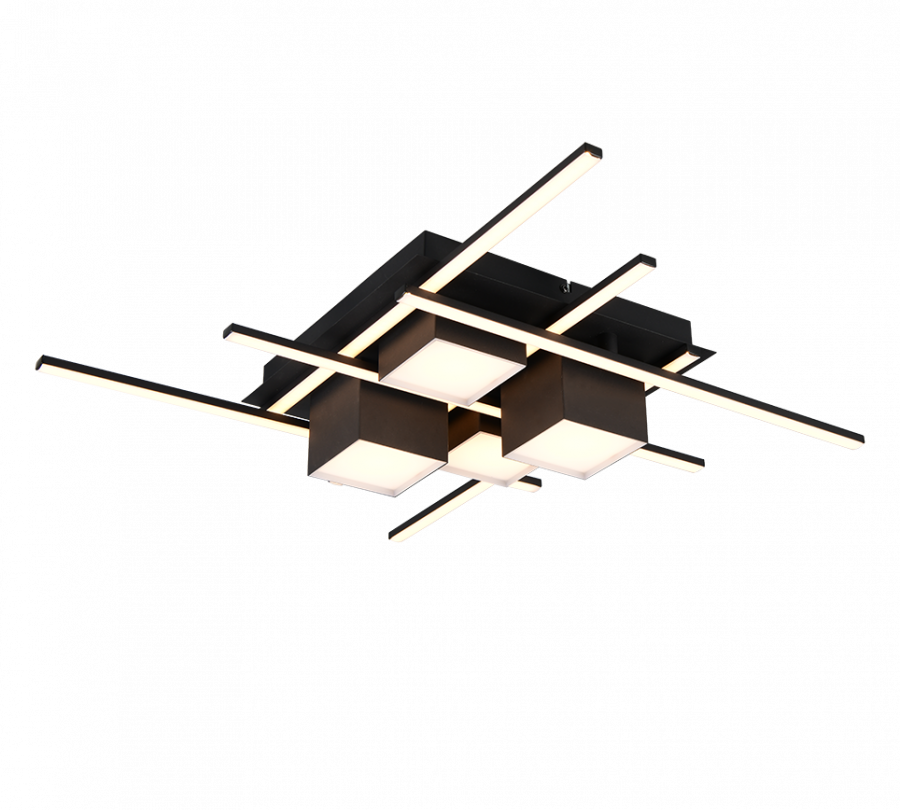 647810432 ROGER Plafondlamp 35w 4050lm CCT RemCon Zwart