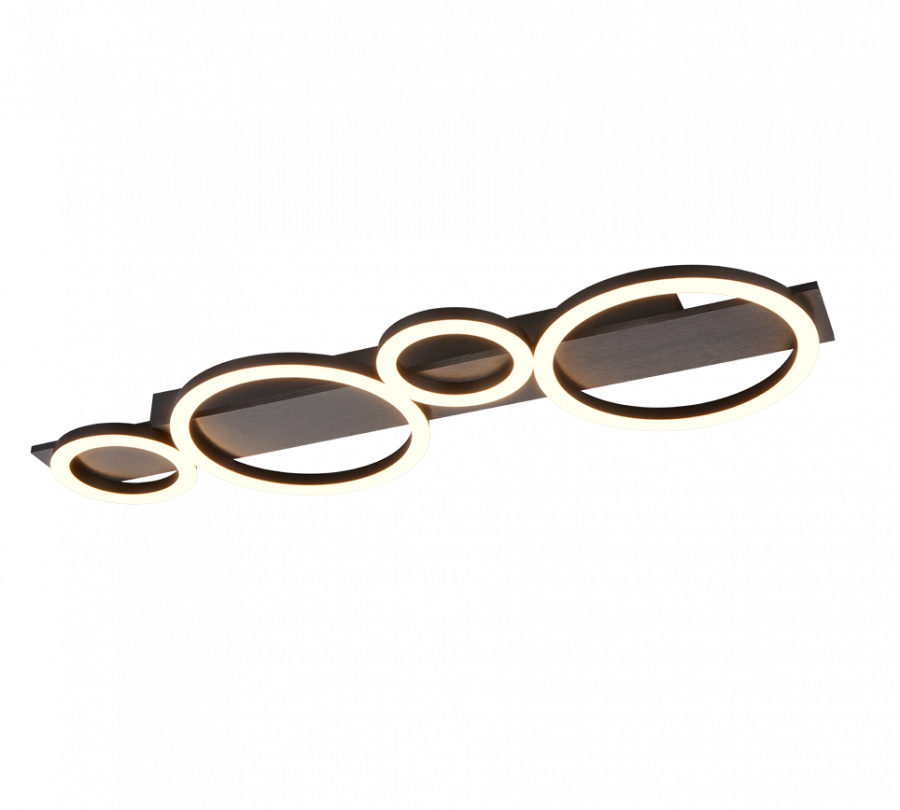 R64821109 LUMOS Plafondlamp 26,5w 3100lm 3000k Zwart alu