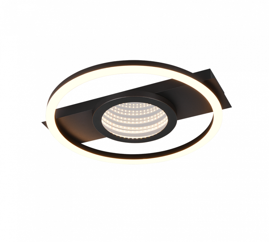 R64801132 WHEELER Plafondlamp 16w 2000lm 3000k zwart