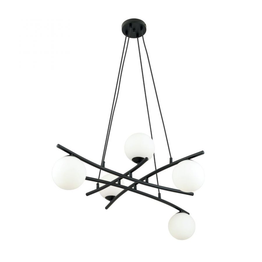 Hanglamp 5xE14 zwart