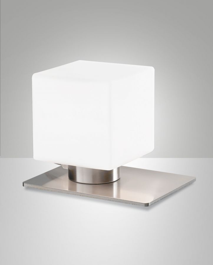 Touch-Tafellamp G9/3w Nikkelmat Opaal