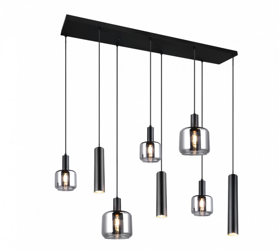 364100832 MATARO Hanglamp 2xE27 3xE14 3xGU10 zwart