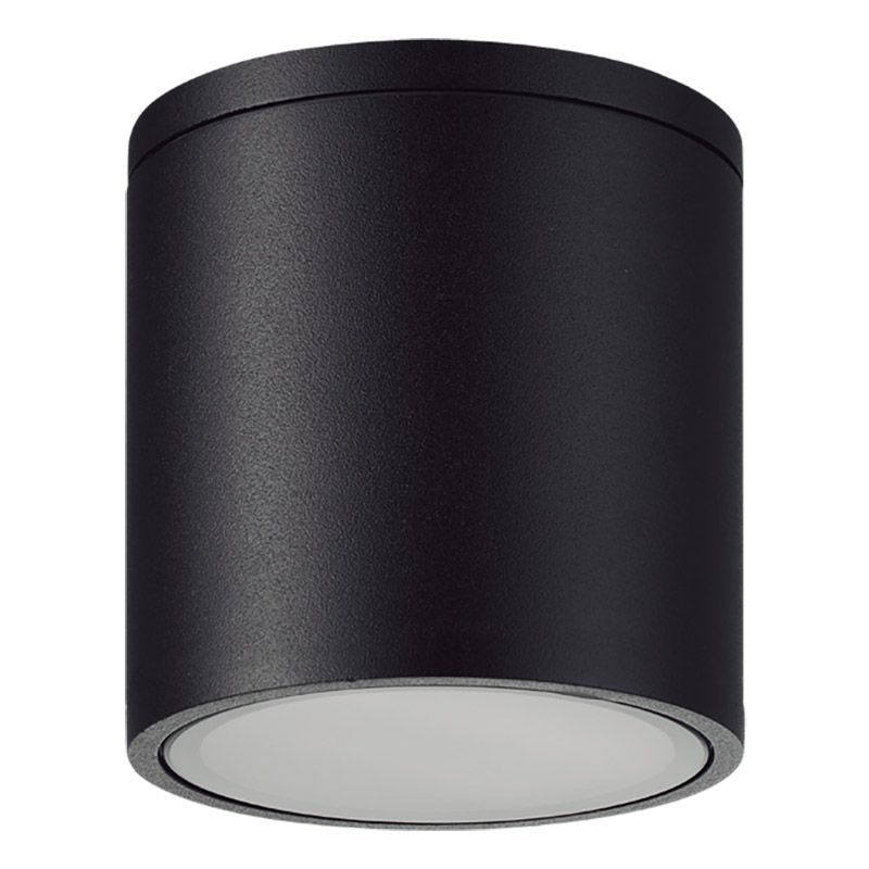Plafondspot GU10 9x9cm zwart IP54