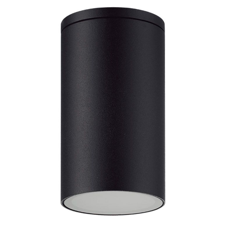 Plafondspot GU10 6x10,5cm zwart IP54