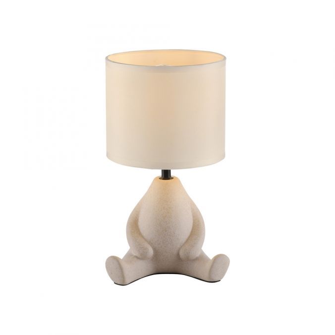 Tafellamp E27 'zittende man' beige