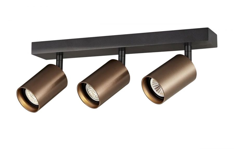 4014543 TABOO Spot 3xGU10 zwart+brons