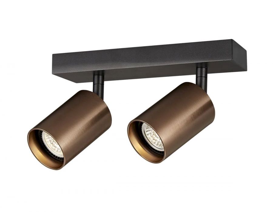 4014542 TABOO Spot 2xGU10 zwart+brons