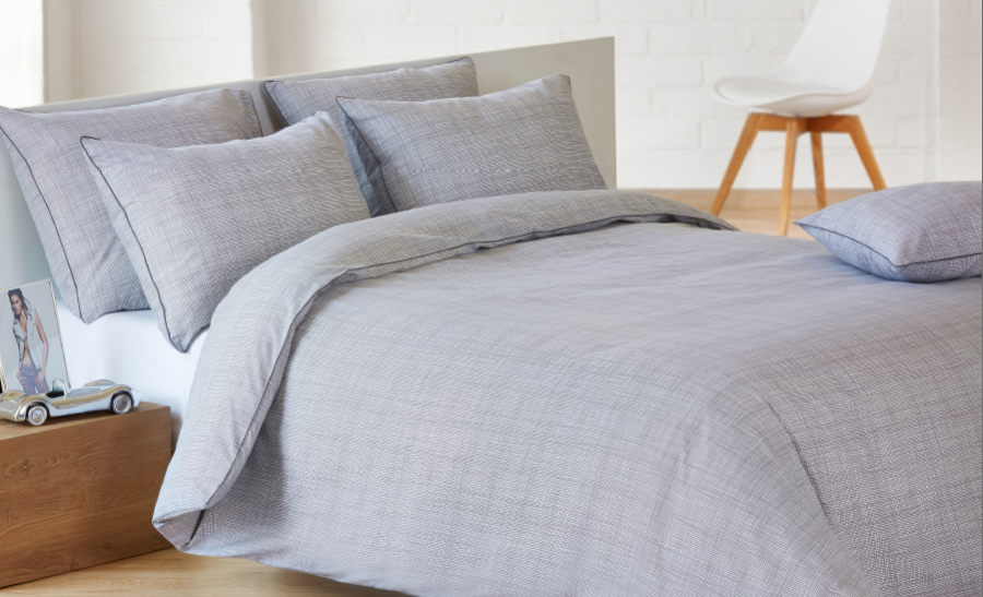 Dekbedovertrek Kay grijs 140x220