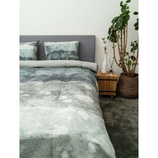 Dekbedovertrek Ichiya waffle grijs 140x200