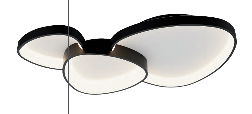 Plafondlamp Ø91cm 72w 3886lm 2700k Zwart