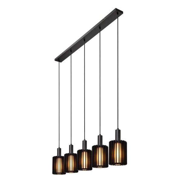 45410/05/30 LAMBRES Hanglamp 5xE27 Zwart