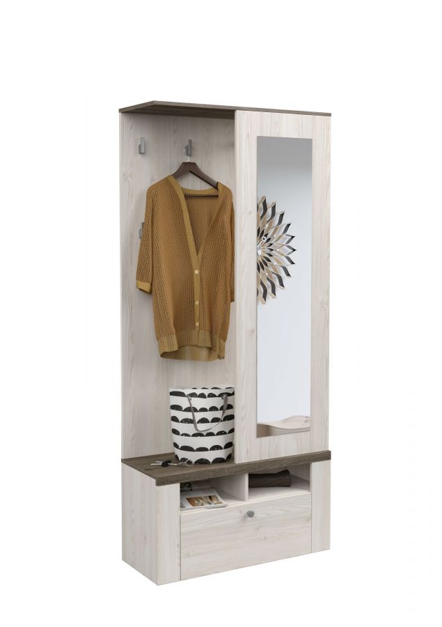 Garderobe Laura wit/truffel