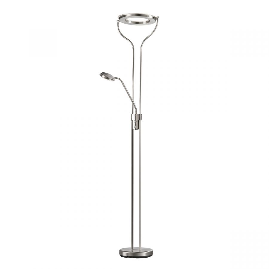 Vloerlamp 30+6,5w 4600lm CCT DIM Nikkelmat