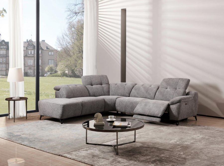 Salon Peppin grijs met relax arm rechts