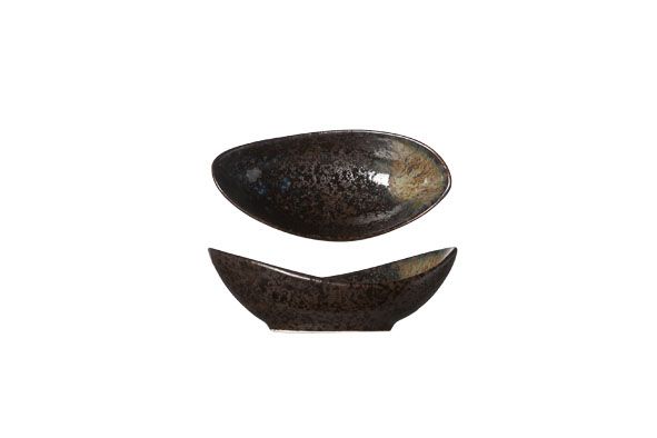 Schaaltje BLACK YORU ovaal10X5XH3CM