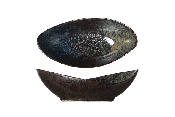 Schaaltje BLACK YORU ovaal 16X8XH5CM