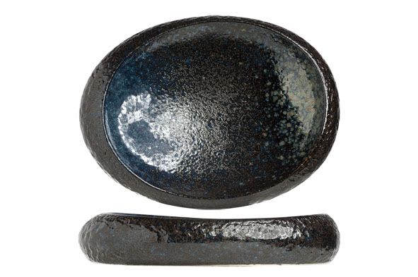 Schaal BLACK YORU ovaal 32X24XH6CM