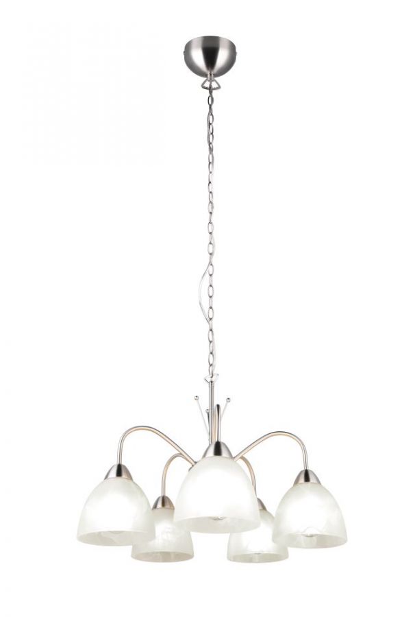 R31055007 DOBBY Luster 5xE14 Nikkelmat Glas