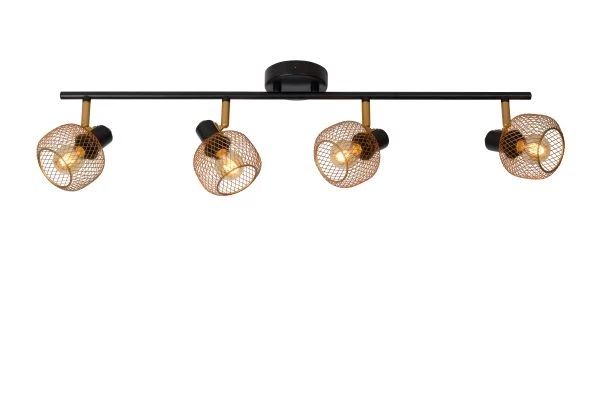 77978/04/02 MAREN Spot 4xE14 Zwart/Mat Goud/Messing