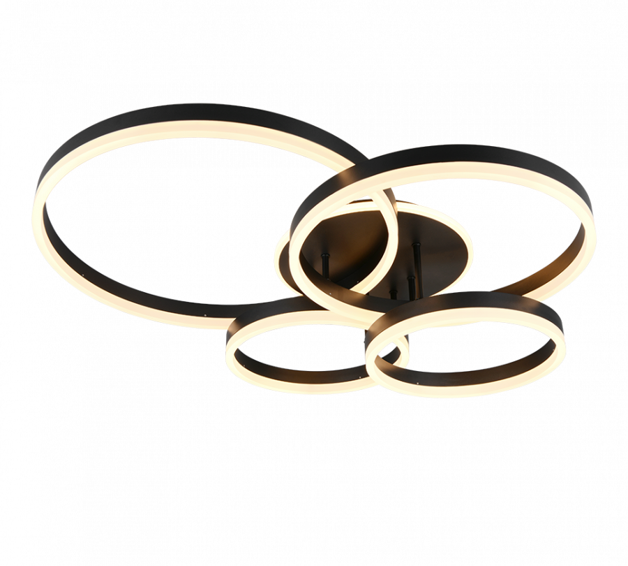 632210432 DRAKE Plafondlamp 50w 5850lm CCT RemCon Zwart