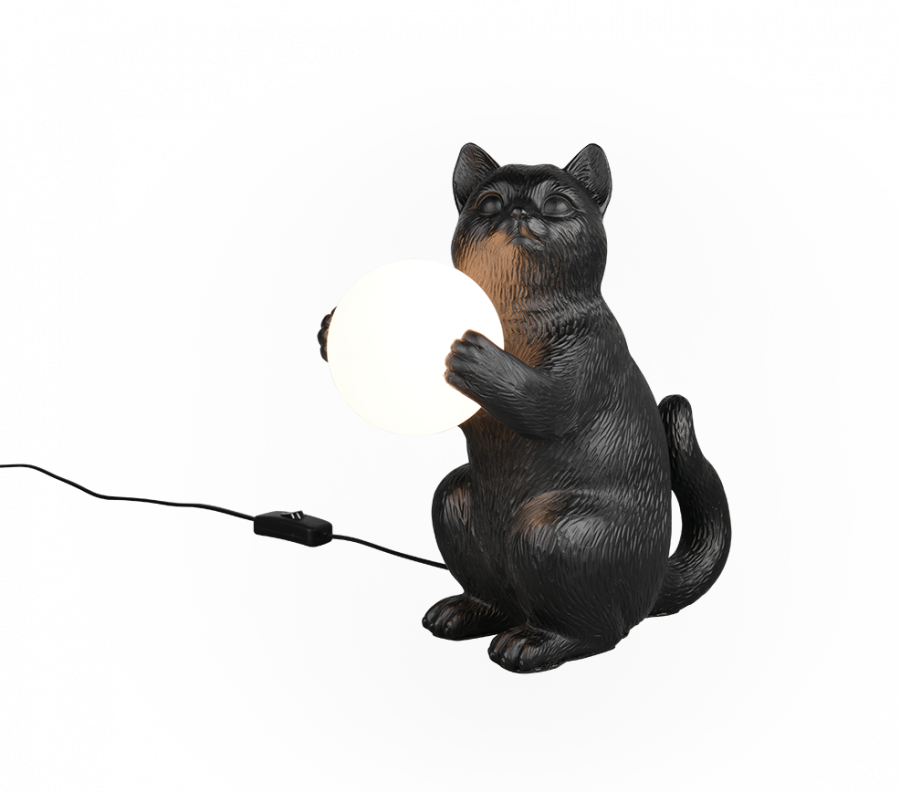 R56621002 GATIO Tafellamp G9 Poes zwart