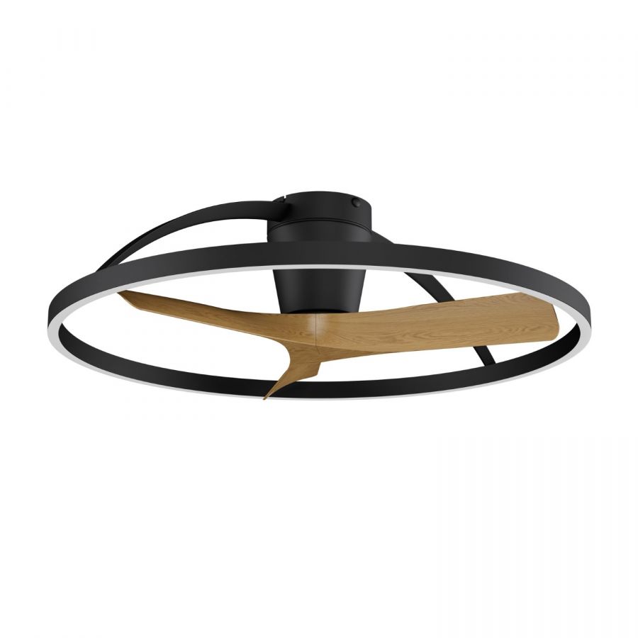 Plafondventilator 32w 2200lm CCT Zwart Hout