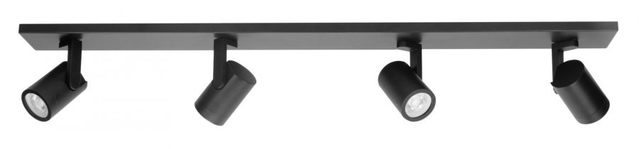 Spot balk 4xGU10 Zwart