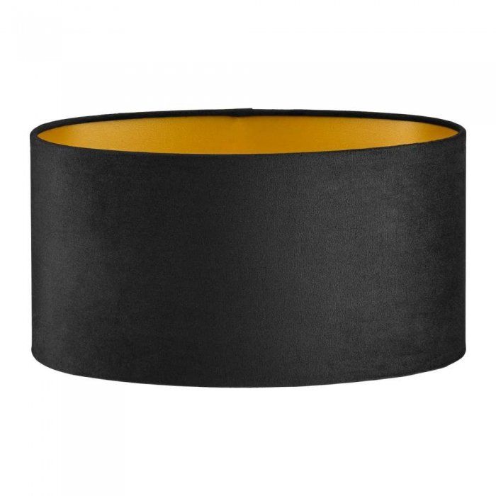 Lampenkap ovaal 25cm zwart goud