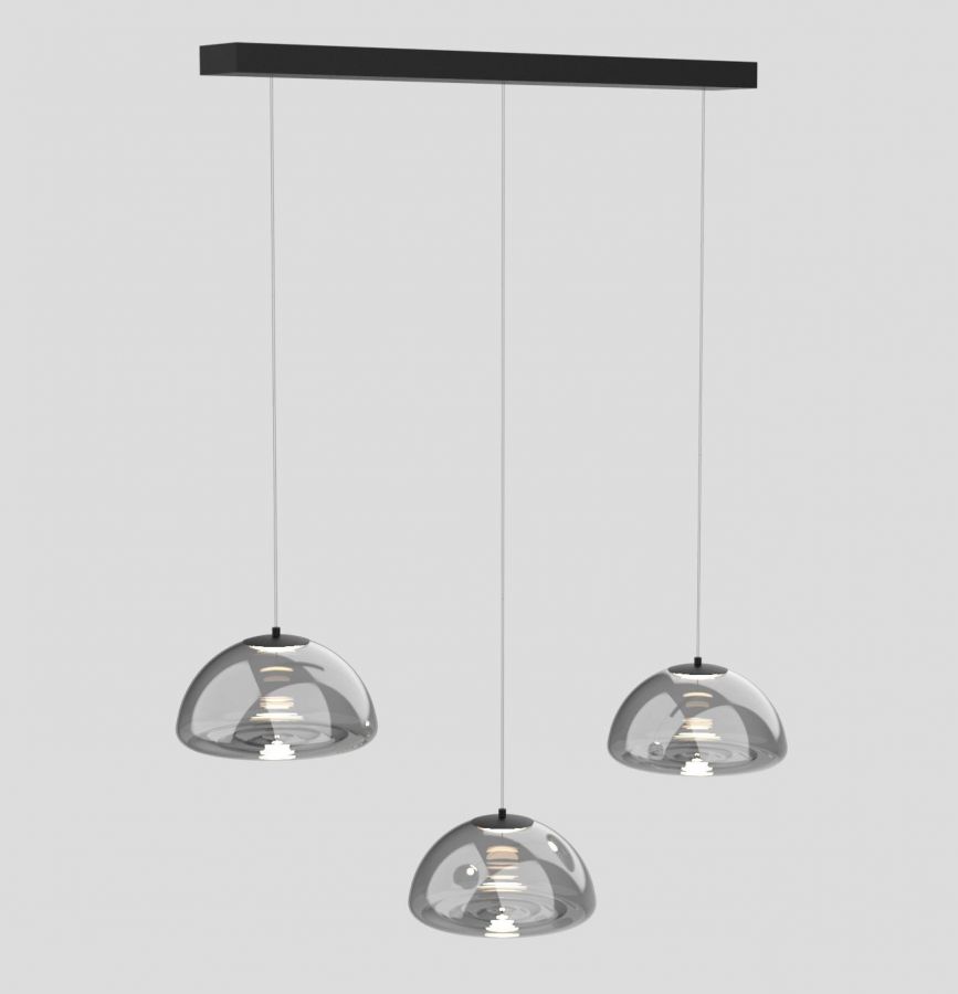 74410/13/30 FRINGLE Balk/3 30w 3200lm 3000k zwart smoke