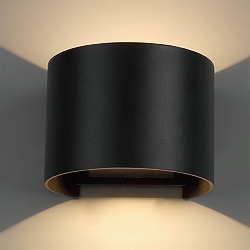 Wandlamp 12w 1100lm 2700k Zwart