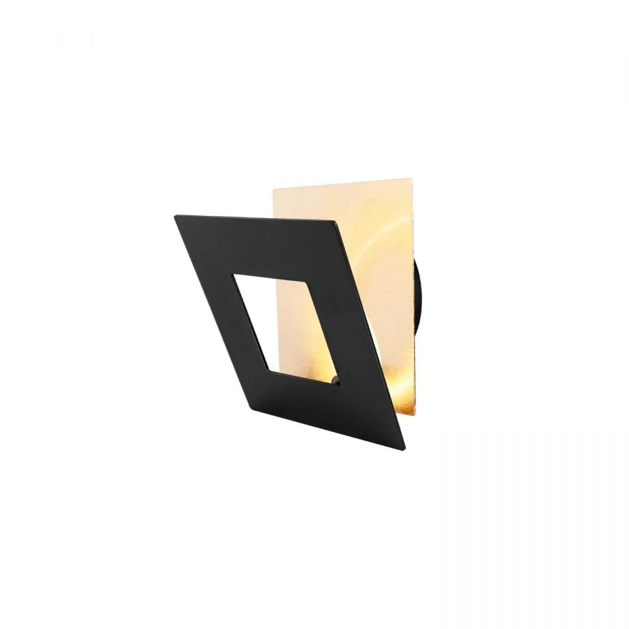 Wandlicht 12w 840lm 3000k Zwart Goud