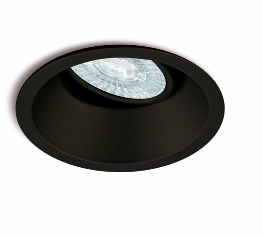 Inbouwspot GU10 kantelbaar zwart