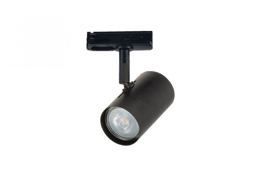 Cilinder spot 1f rail GU10 zwart