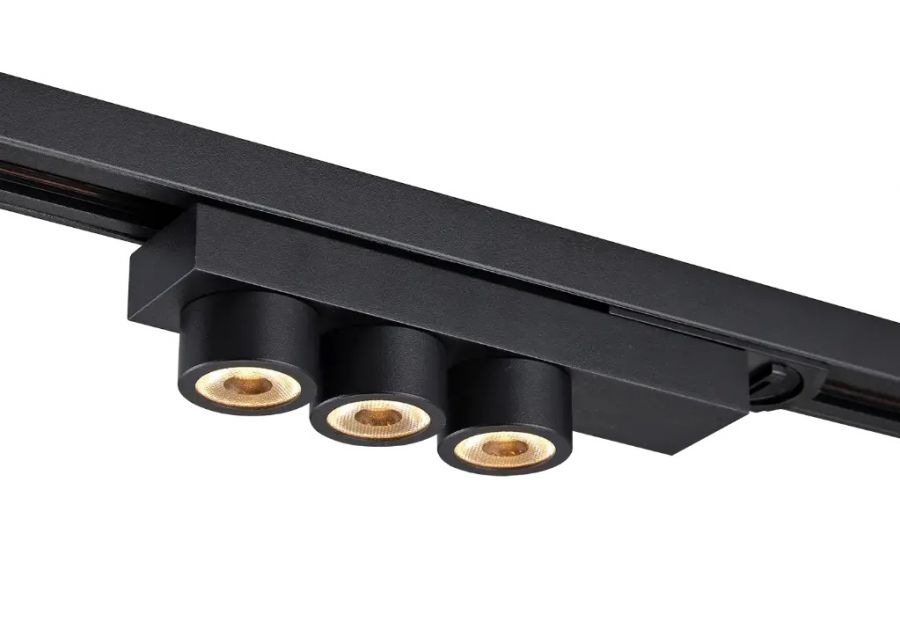 1f rail zwart plafondspot warm
