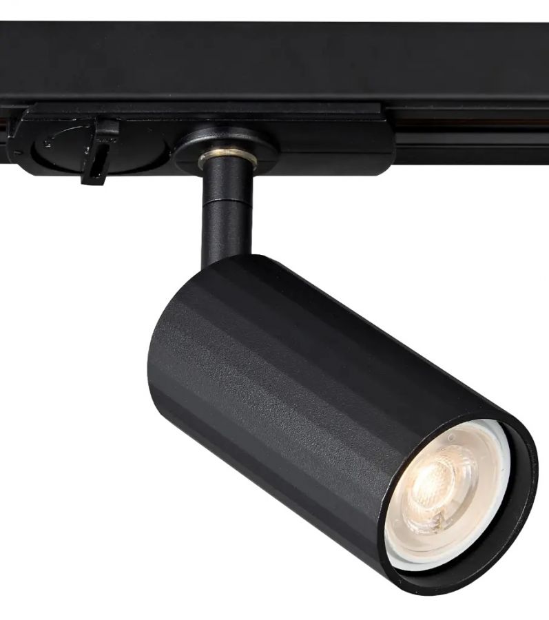 TR01360B ORYX 1f rail zwart spot miniGU10