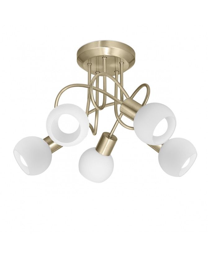 Plafondlamp 5xE14 brons