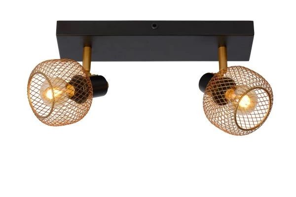 77978/02/02 MAREN Spot 2xE14 Zwart/Mat Goud/Messing