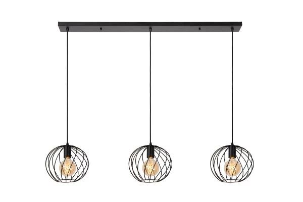 21428/03/30 DANZA Hanglamp 3xE27 Zwart