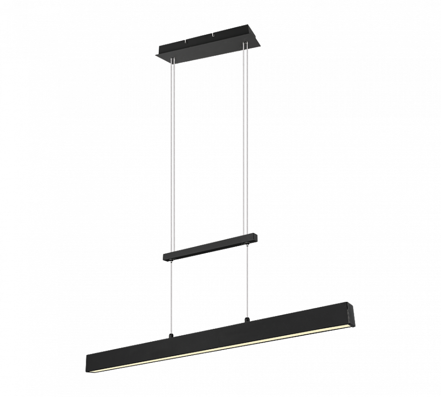 R32043132 PAROS Hanglamp 22w 2500lm+2x5,5w 2x600lm Warm 3SwitchDim Zwart