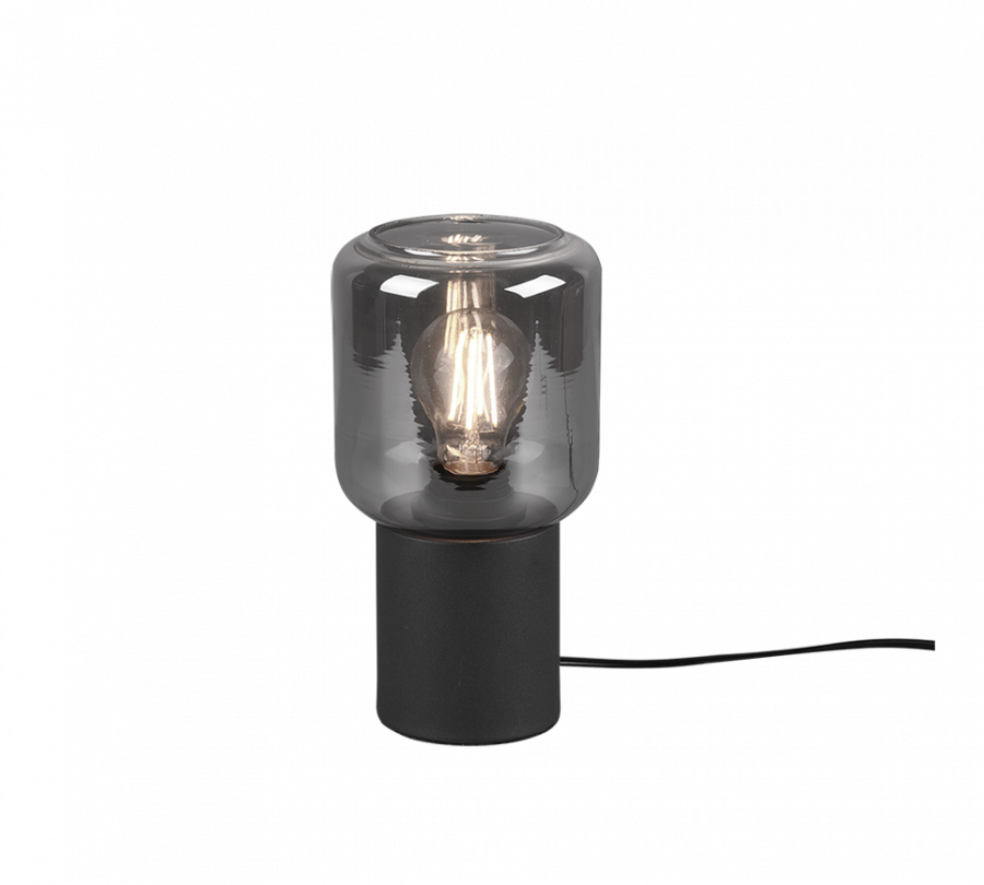R50591032 NICO Tafellamp E27 Zwart/Fumé