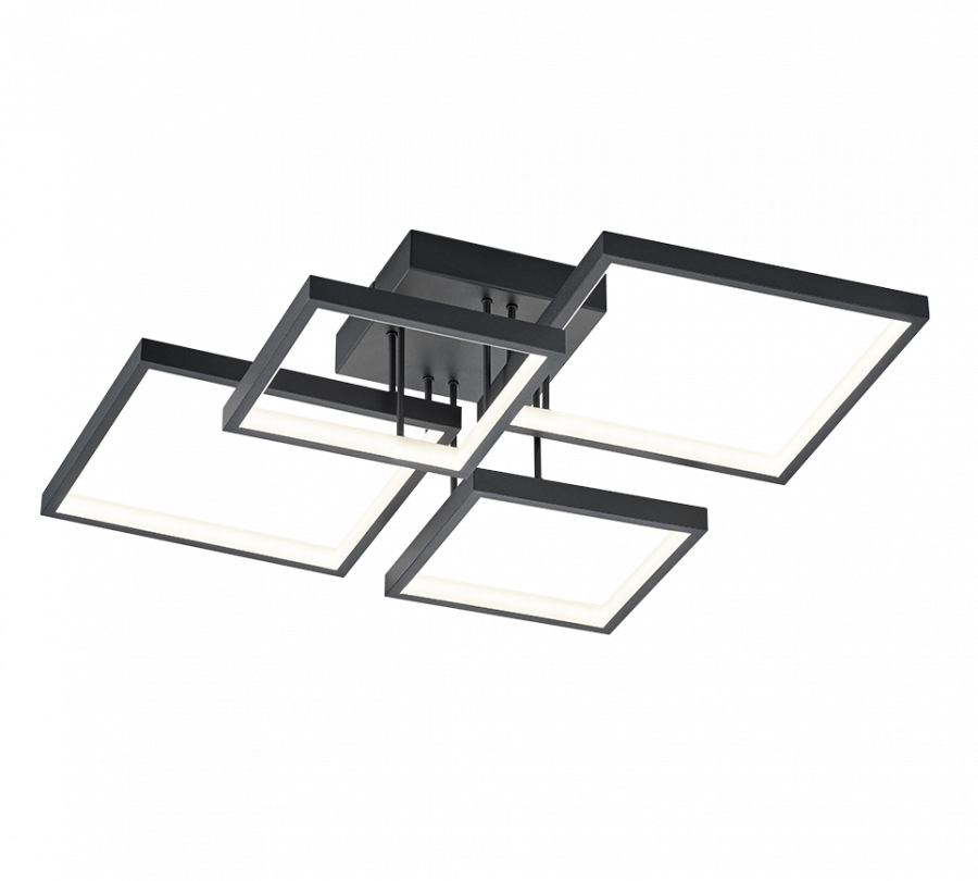 627710432 SORRENTO Plafondlicht 24w 2400lm 3000k Zwart (3SwithDim)
