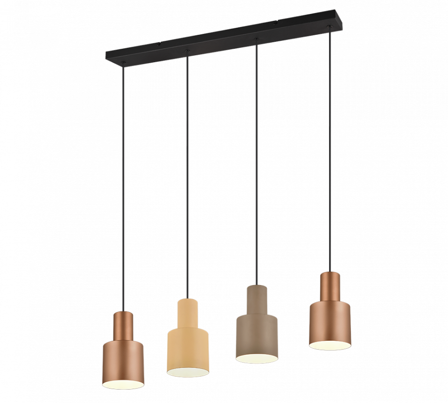 319400417 AGUDO Hanglamp 4xE14 multi coffee