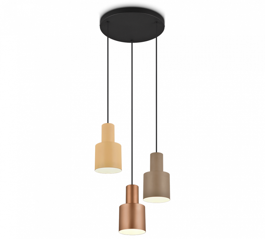 319430317 AGUDO Hanglamp 3xE14 multi coffee