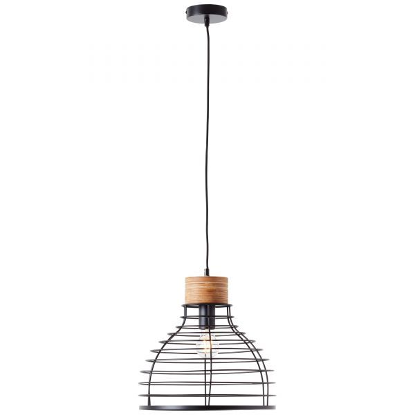 99559/76 AVIA Hanglamp 37 E27 Zwart Hout